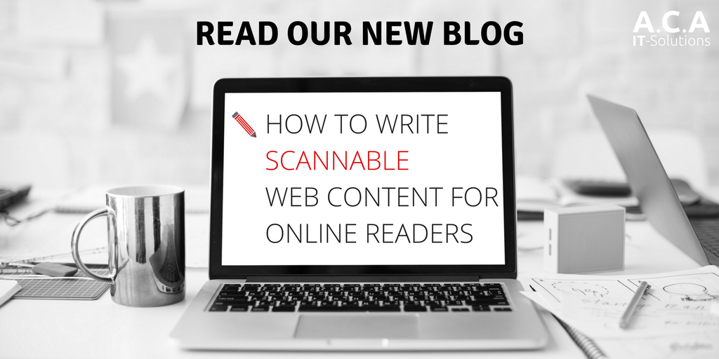 Want to make sure people actually read what you write on the web? Check out our newest blog post for the best practices, some concrete tips and a useful checklist for your own web content! #contentmarketing

Read our newest blog post here: buff.ly/2FYpJSB