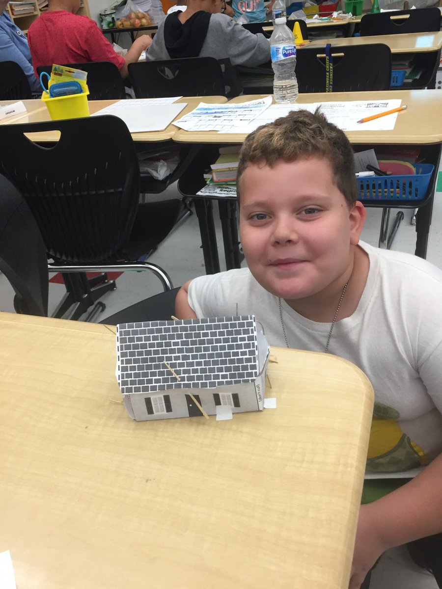 EASDPaxinosaCS's tweet photo. Mrs. Walsh's class invented creative ways to protect their paper houses from the wind with limited supplies. #paxpride https://t.co/K6jmzXBvYm
