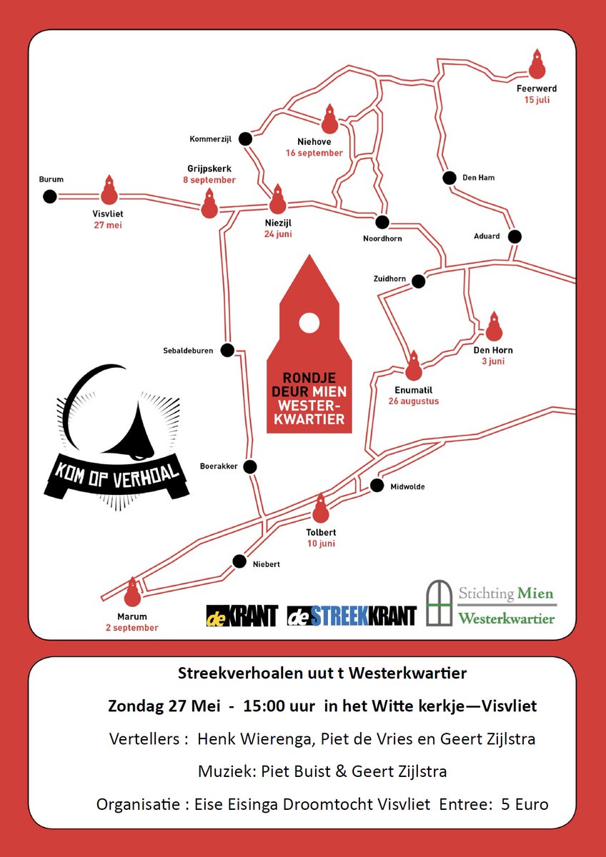 27 mei, Rondje deur Mien Westerkwartier - Visvliet, lees meer op mienwesterkwartier.nl/index.php/toal…