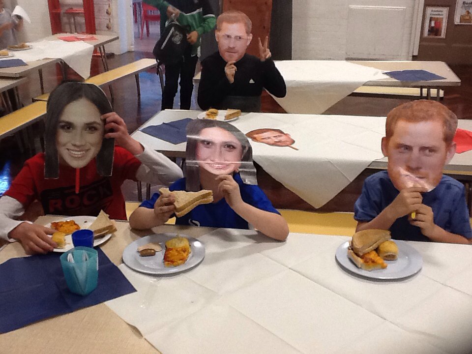 MerseyYear4's tweet photo. #RoyalWedding2018 having a great time with our royal buffet @MerseyPrimary https://t.co/Gs0TReWhXG