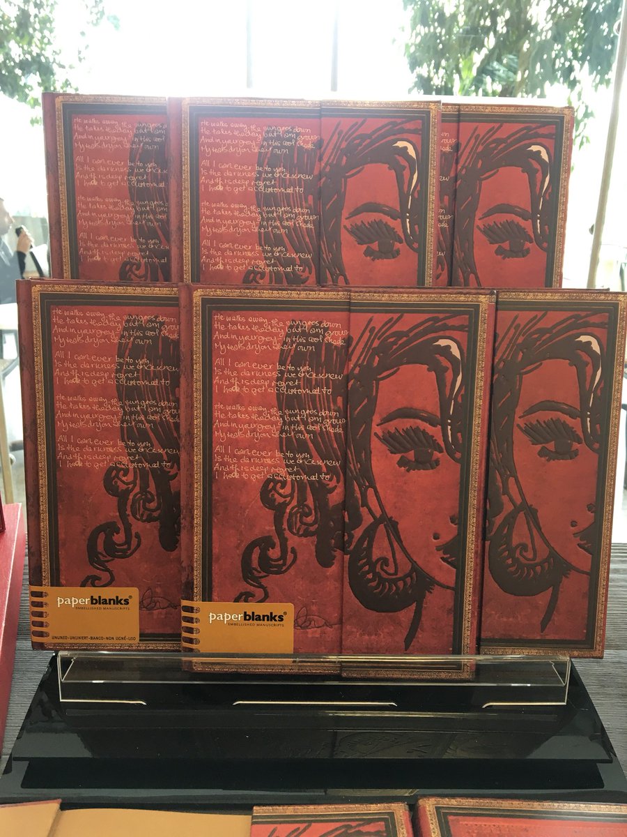 DeannaKahlout's tweet photo. Showcasing our Amy, Tears Dry journals at the AMY Exhibition here in the CHQ Building. Tweet #AmyXPaperblanks to win or Retweet https://t.co/urrem11Hd6