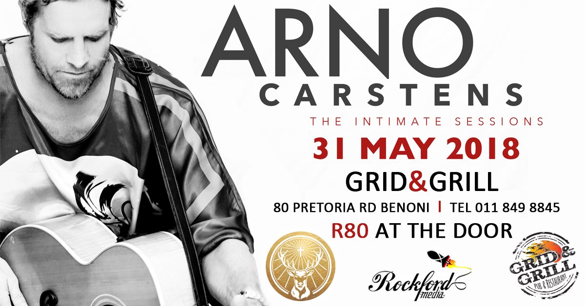 31 May - <a href="/ArnoCarstens/">Arno Carstens</a> Intimate Sessions at <a href="/GridandGrill/">GridandGrill</a> ! :) Full event details here: ow.ly/LGrR30k3ZfE