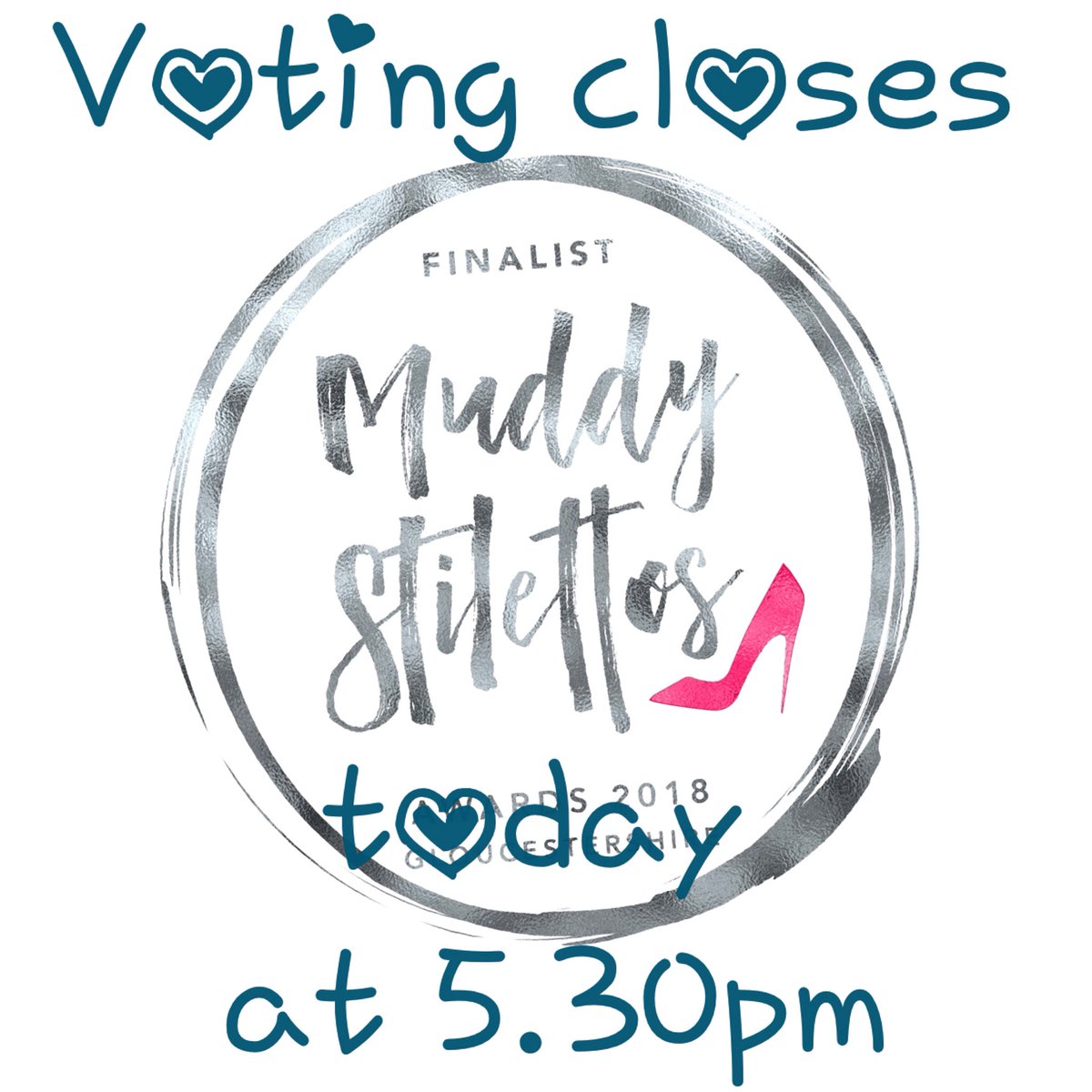 cheltcollective's tweet photo. https://t.co/zq3Wf5uFBM

It’s the last day to vote so please pop over to Muddy Stilettos if you haven’t already and show your support for local businesses. Thank You to everyone that’s voted and is voting 💖 
https://t.co/zq3Wf5uFBM @regentarcade @muddy_glos @ https://t.co/U5CcXK9Vkf