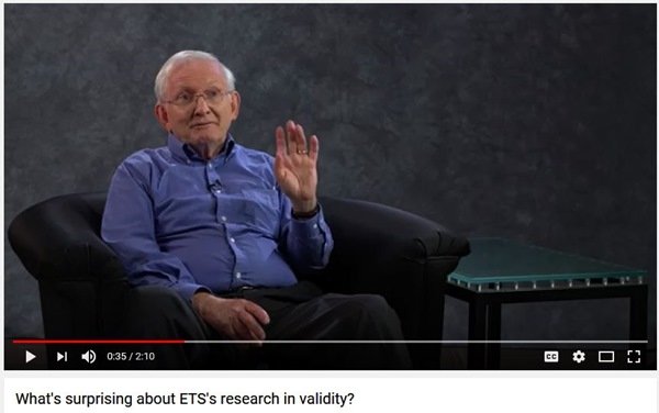 ETSresearch's tweet image. Michael Kane, ETS’s Messick Chair In Test Validity, talks about the book Advancing Human Assessment’s chapter “Research on Validity Theory &amp;amp; Practice at ETS” 
#EducationalAssessment #EducationalResearch #TestValidity #Validity #Fairness @SpringerEdu 
qoo.ly/pgida