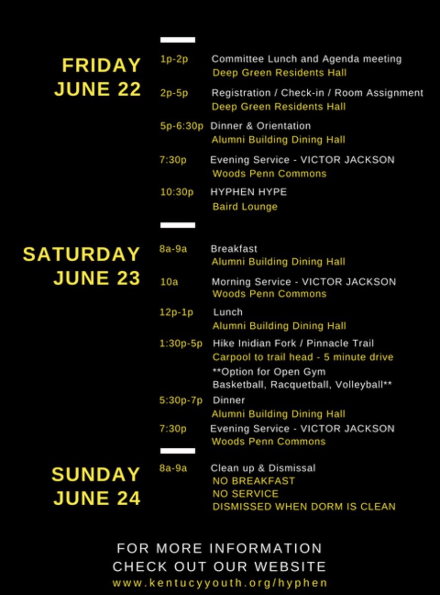 HyphenKY's tweet photo. Check out the line up for Kentucky Hyphen Camp 2018! https://t.co/hyea4IDNqM