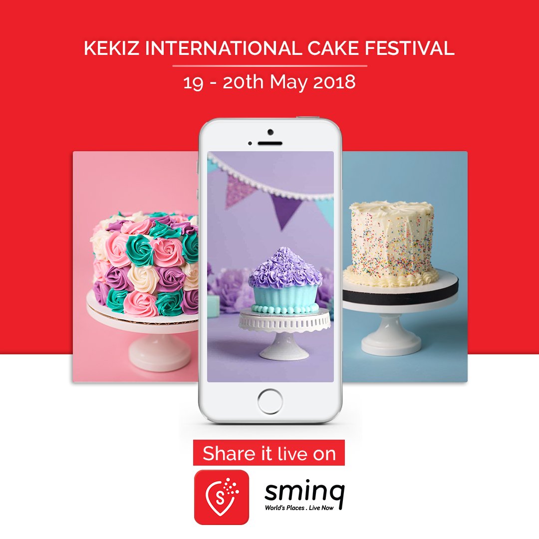 getsminq's tweet photo. The Kekiz International Cake Festival 2018, is here.Share live updates on the Sminq app and spread the love for cake around.
When - 19th and 20th May
Where - SSPMS Ground, Near RTO Office, Shivajinagar, Pune
Time - 10AM - 10PM
The Sminq app https://t.co/65YsCiU6WH
#cake #festival https://t.co/iHDe4VxdZE