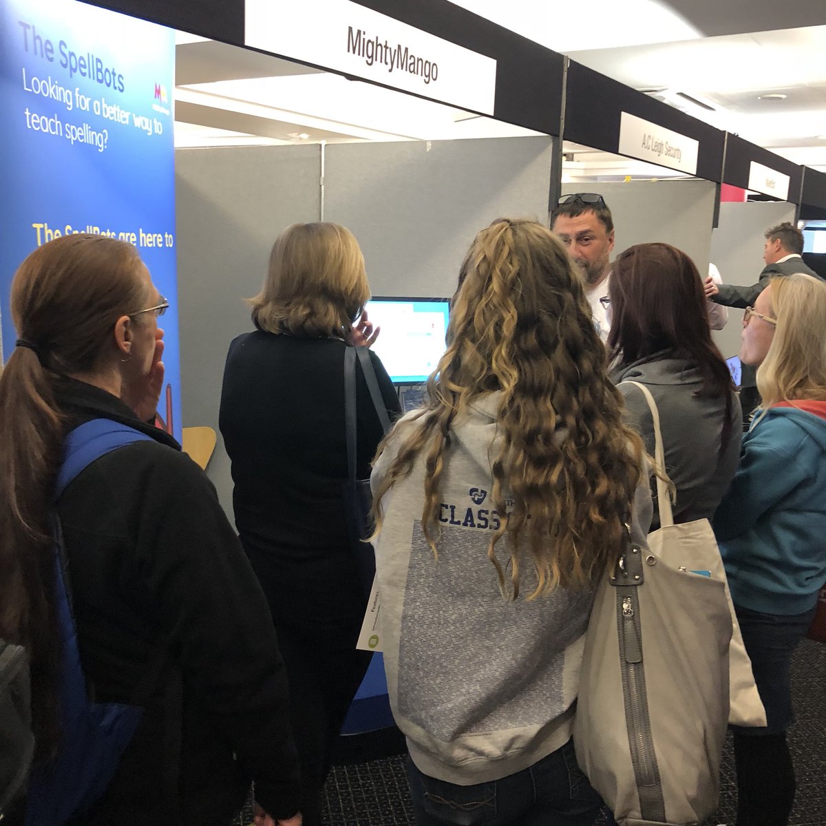 spellbots's tweet photo. Simon busy working the crowd @ICTforEducation Norwich #spelling #edtech
https://t.co/SZ4v0heS0M https://t.co/rInOCCkrCM