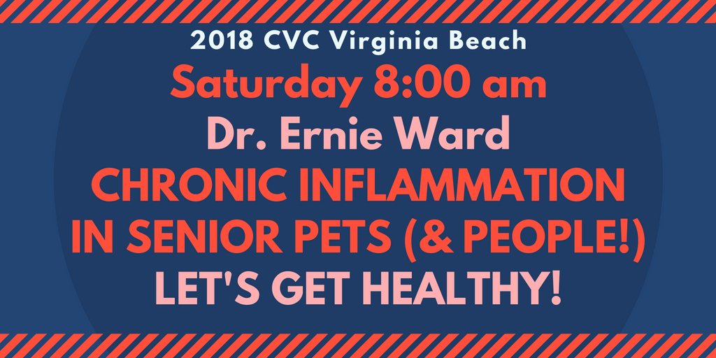 DrErnieWard's tweet image. Good morning #Fetchdvm360 Join me SATURDAY 8:00 am Room 4DE for a SPECIAL SESSION on INFLAMMATION! @fetchdvm360