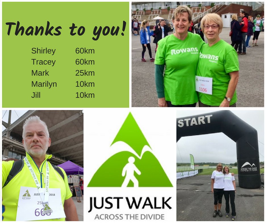 RowansHospice's tweet photo. We'd like to say a huge thank you to everyone who fundraised for Rowans Hospice by participating in the @JustWalkATD event on 12 and 13 May. There was a choice of 10, 25, 35, 45 and 60km routes all starting and finishing @Goodwood_Races - well done everyone! #FundraisingFriday https://t.co/vZMhr6aFUm