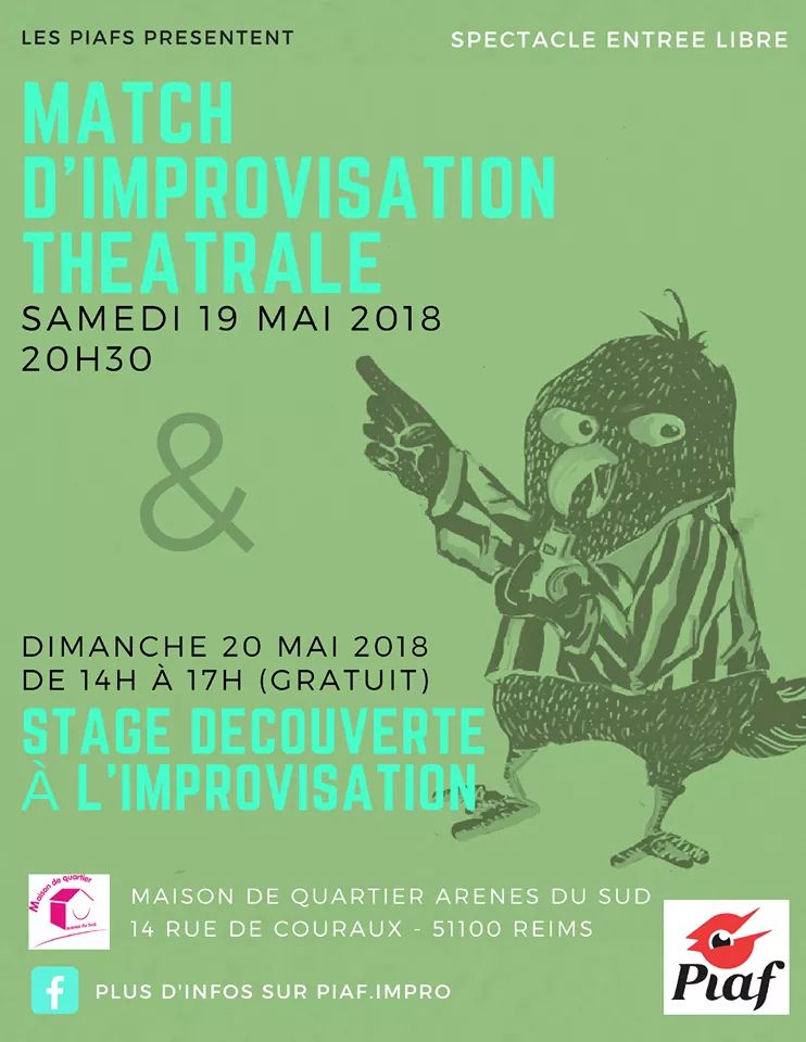 C'est ce week-end <a href="/villedereims/">Ville de Reims</a> venez nombreux.ses!! #reims #impro #spectacle #improv #improvisation #improving #match #atelier