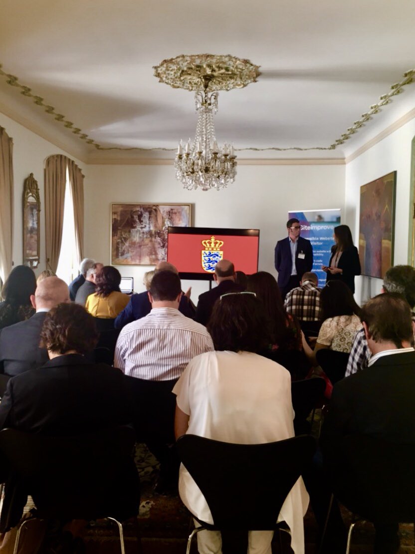 DKAMBinPT's tweet photo. @Siteimprove_ES presents #Danish solutions to increase #digital accessibility for people w #disabilities #betterwebforall #GAAD #working4DK https://t.co/SDfbHebsOY