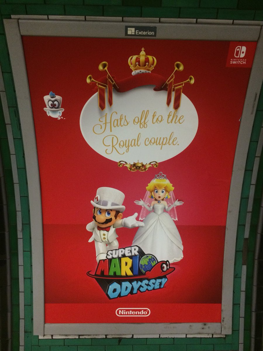 Big fan of this #marketing on the tube, well done <a href="/NintendoUK/">Nintendo UK</a>! #RoyalWedding #SuperMarioOdyssey