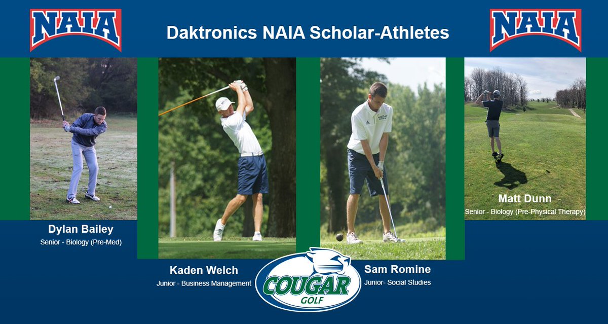 MVNU_Cougars's tweet photo. Four Garner #NAIA Scholar-Athlete Recognition for #MVNU Men's Golf. @MVNUNews @mvnugolf #MVNUnited
 - https://t.co/L8F2QHLV5U https://t.co/MbtFnW9pZU