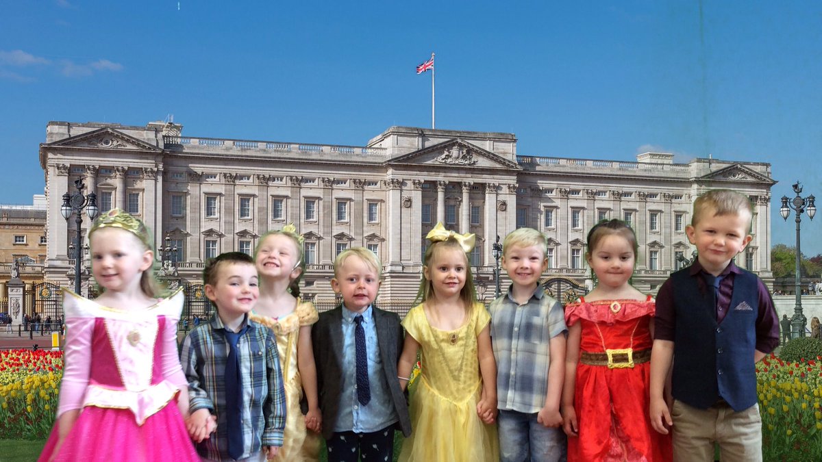 Plasyfelin's tweet photo. We made tiaras and crowns to wear to celebrate the royal wedding #plapnursery #plaproyalwedding2018 #plapcreative https://t.co/33PWDWvXuJ