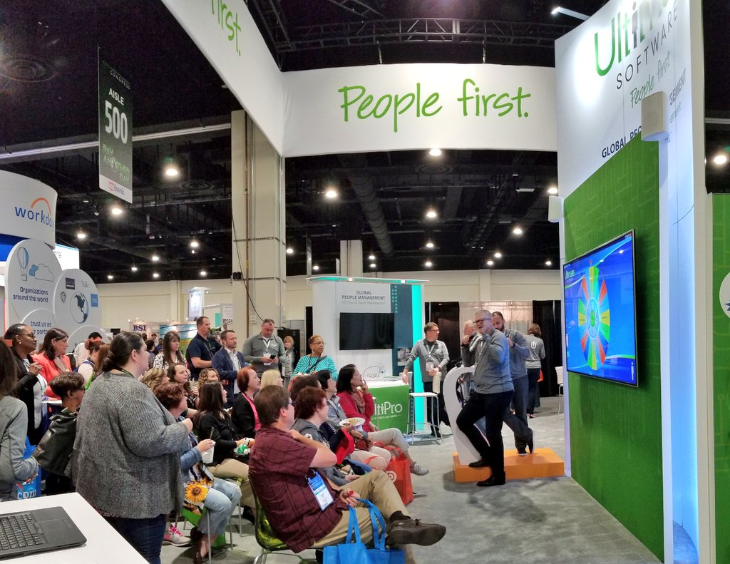 phillys26's tweet photo. Final day @PayNews #PayCon stop by @UltimateHCM booth #523 for live demos and some great #ultiswag #PeopleFirst #payroll https://t.co/4termaPGoo