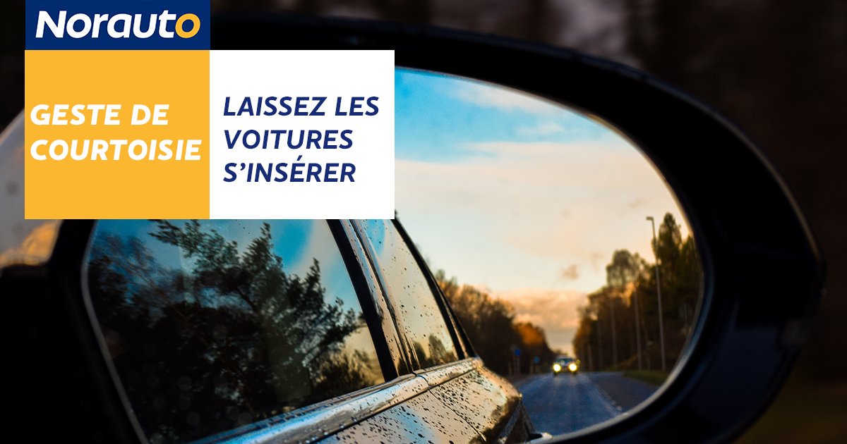 NorautoFr's tweet photo. La courtoisie c’est contagieux et ça se partage ! Un conducteur ayant bénéficié d’un geste courtois venant d’un autre usager est plus enclin à être courtois à son tour. Quand vous voyez quelqu’un s’insérer, changez de voie ou ralentissez et rendons la route plus #enjoy https://t.co/pMJw58bjk9