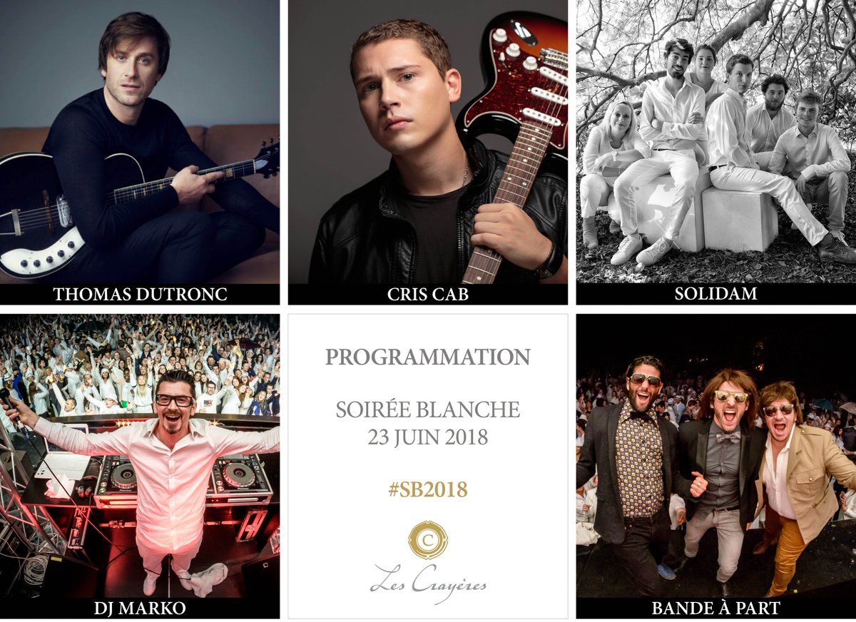 lescrayeres's tweet image. [SOIRÉE BLANCHE] Découvrez dès maintenant la programmation ! &amp;gt; bit.ly/2IU03w1 #SB2018 #lescrayeres