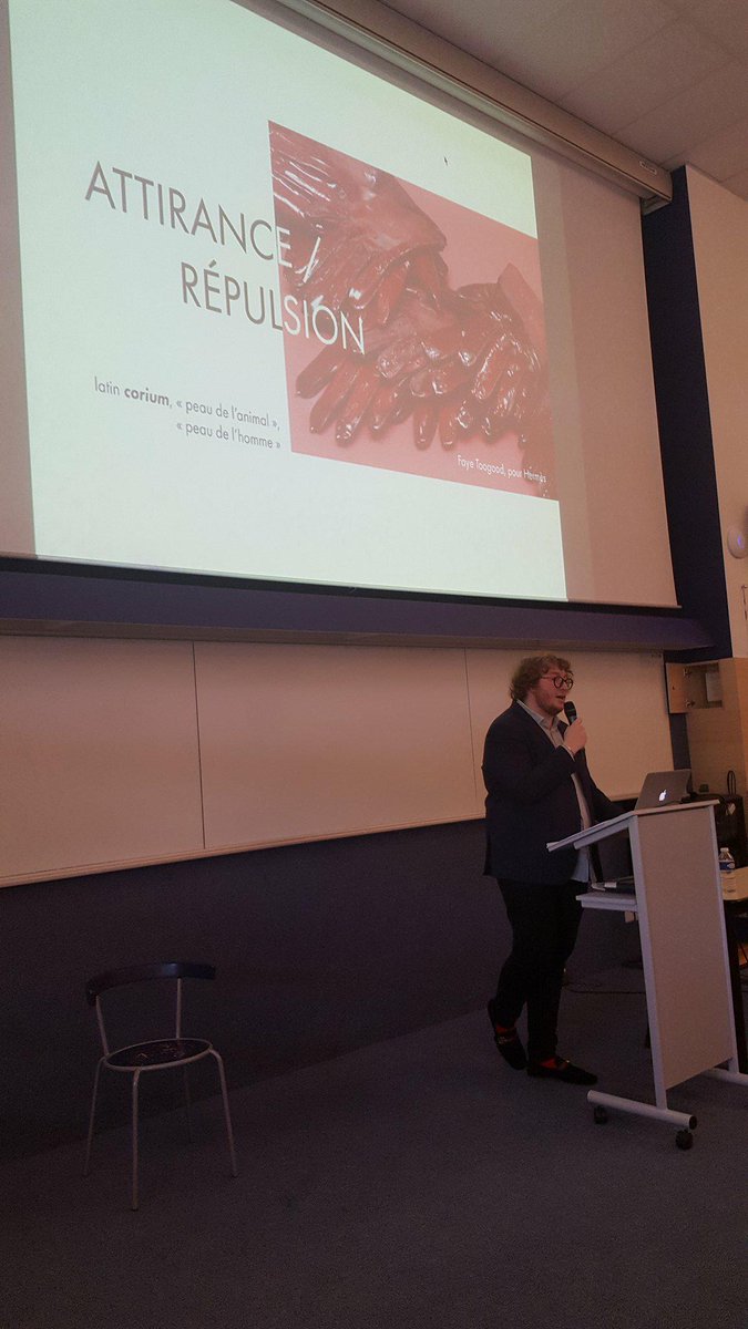 Lisatsing's tweet image. La 1ère conférence #LeatherTech est lancée à l&apos;@ItechLyon !
Guillaume Victor Laplace nous parle de #CuirIntelligent / #SmartLeather ! @FabbriJulie @Vitolae @EMLYON @Biz_Mediation #earlymakers