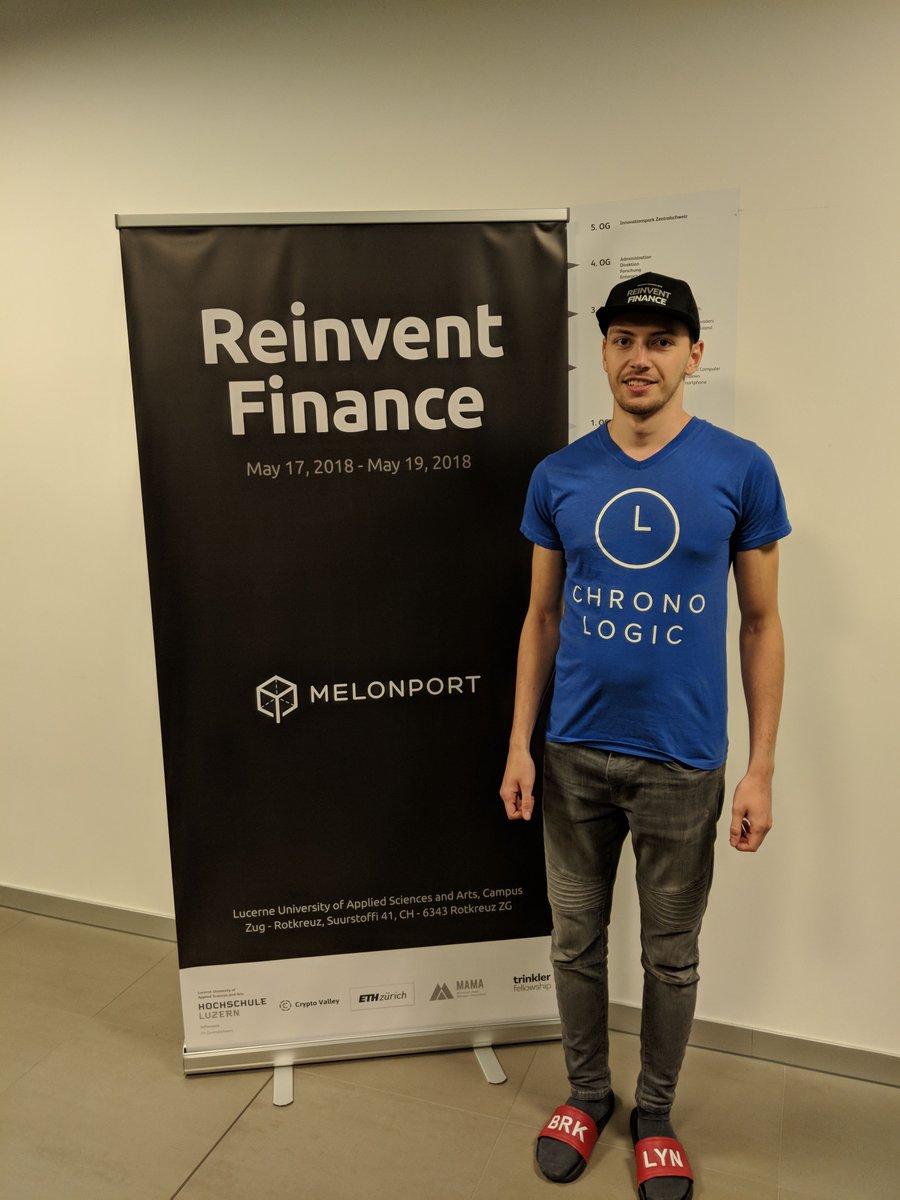 ChronoLogicETH's tweet photo. ChronoLogic's developer @danielkmakcom @Melonport Hackathon. https://t.co/ExNtJe2eT0