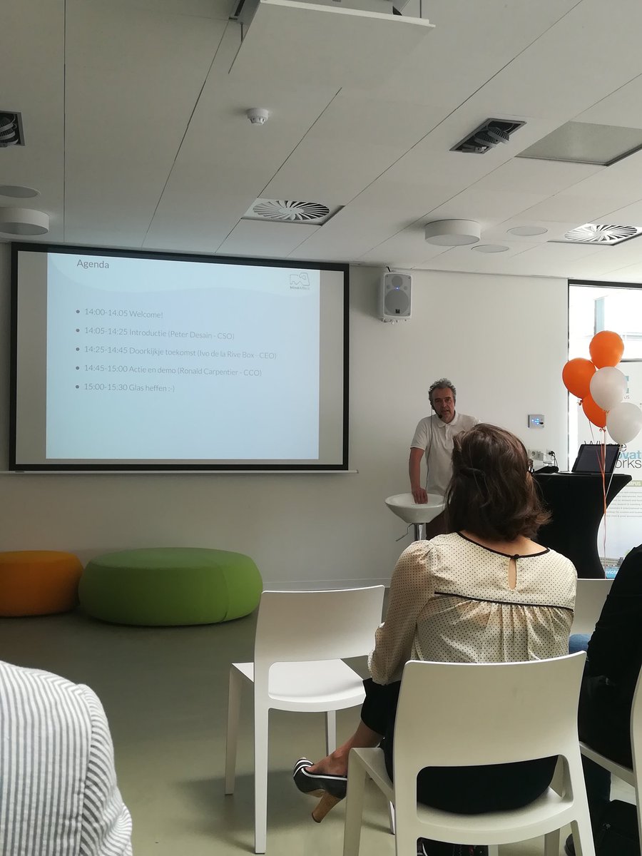 Britdriessen's tweet photo. Opening MindAffect - spinoff @Radboud_Uni. Peter Desain quotes "quality of life vereist communicatie". Een oplossing voor lock-in patiënten om te communiceren komt een stap dichter bij. https://t.co/LmEhZgerbt