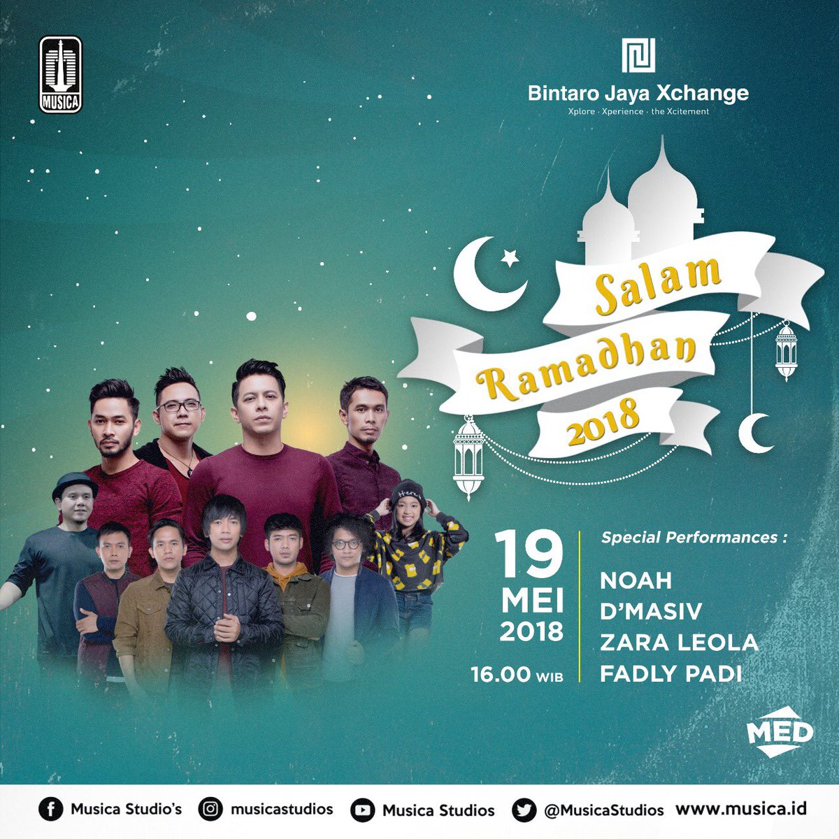 NOAH_ID's tweet photo. #NOAHSchedule 19 Mei 2018 | Salam Ramadhan @bxchange_mall | Mulai: 4pm | Menampilkan juga @DMASIV @zaraleola_ofc &amp; @FadlyPadi13 | Yuk, datang dan ramaikan!!! https://t.co/PgYL00KaiX
