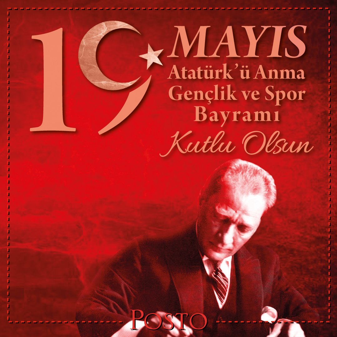 19 Mayıs Atatürk'ü Anma Gençlik ve Spor Bayramı'mız kutlu olsun..

#Atatürk #19Mayıs #Gençlikvesporbayramı #Atatürküanma #kutluolsun #Posto #izmir #Alsancak