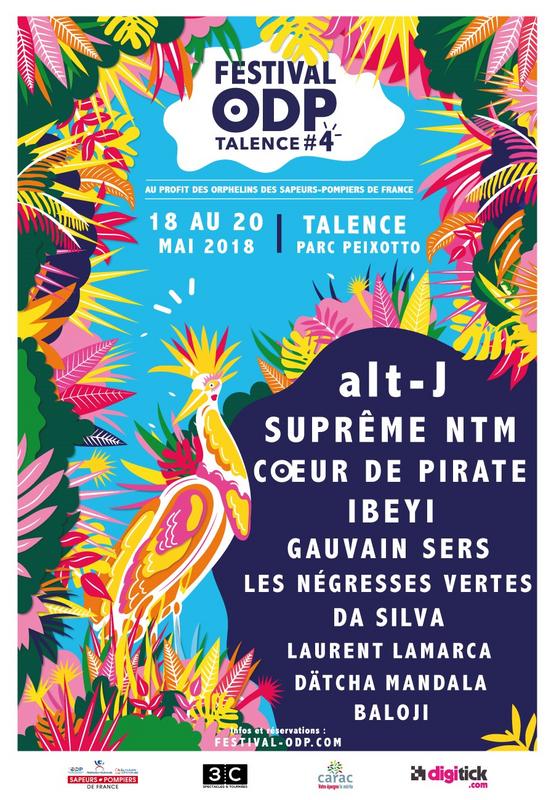 Bordeaux's tweet photo. Festival ODP ce week-end, avec
#LesNegressesVertes @IbeyiOfficial #CoeurDePirate @GauvainSers @LaurentLamarca @SUPREMENTM @alt_J @BALOJI #DätchaMandala...
Au profit des pupilles orphelins des sapeurs-pompiers.
Parc Peixoto à Talence 👉 https://t.co/Wf13AaLsWP https://t.co/rhHxEGZdAF