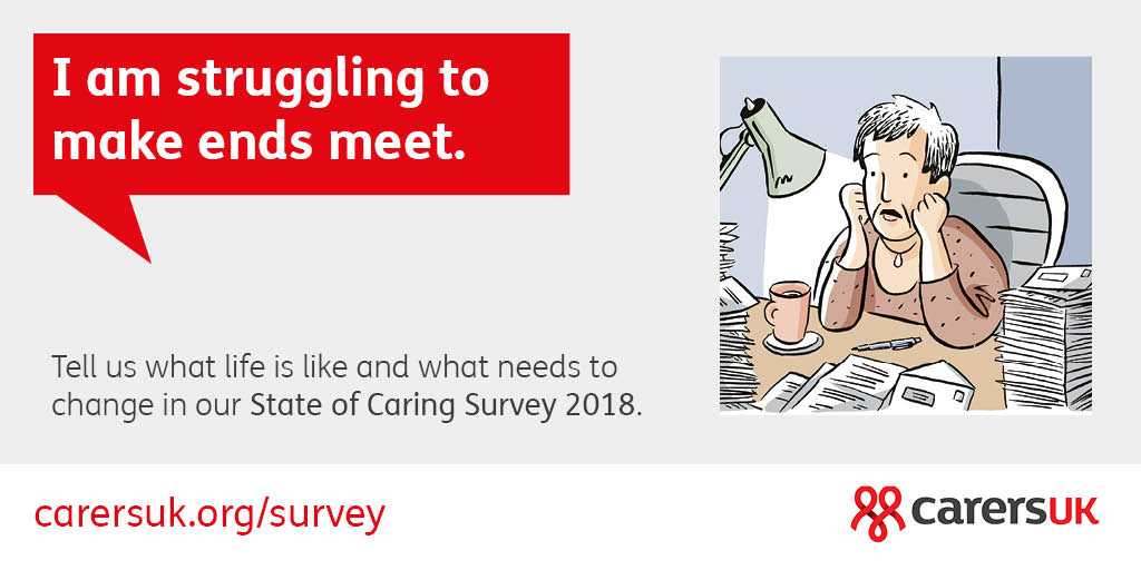 CarersUK's tweet image. Please help us shine a light on what unpaid #carers do and how caring impacts on carers' lives. Our State of Caring survey closes on Monday carersuk.org/news-and-campa…