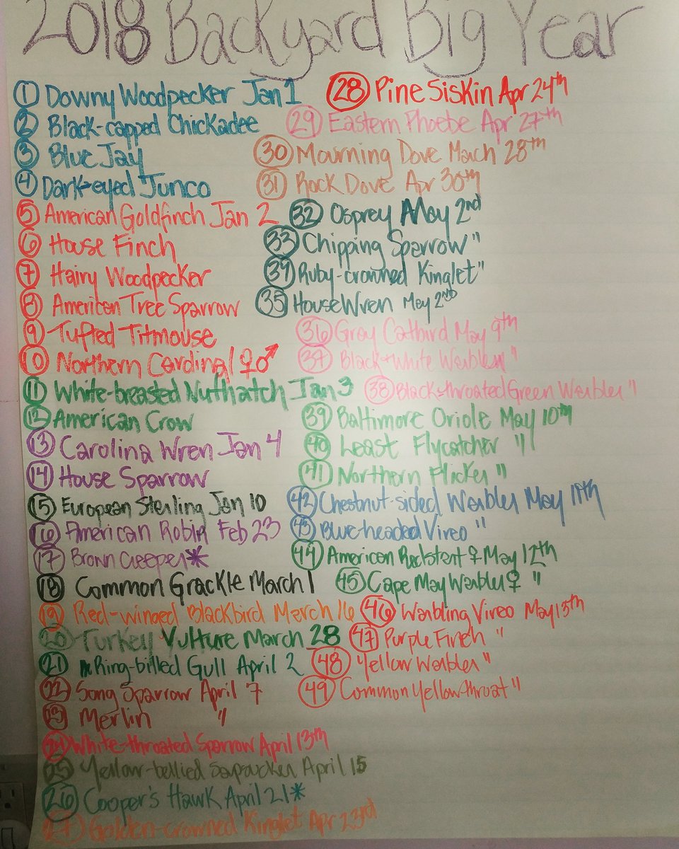 BirdDiva's tweet image. LOL. Really, though it starts from a giant post-it note on our wall. This winter it dawned on me that I had &quot;arrival data&quot; &amp;amp; put 4 years of post-its into a spreadsheet. #slowbirding #slowdata