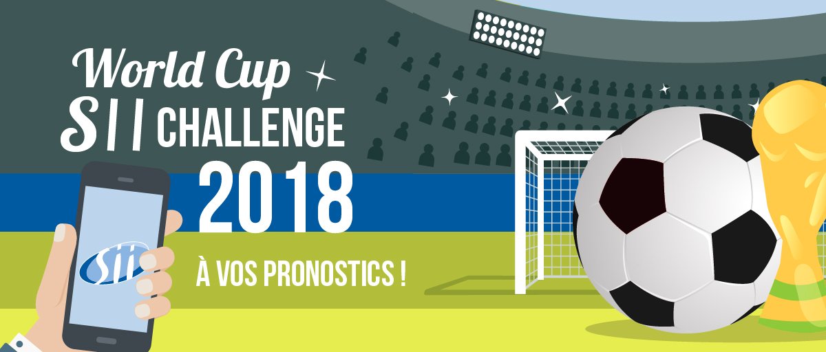 GroupeSII's tweet photo. ⚽️ Let's play 

🏆 Le challenge interne spécial Coupe du Monde 2018 débarque ! 

🔜 Ouverture des pronostics aux collaborateurs SII le 24 mai : stay tuned... https://t.co/VdEMLM7gcz