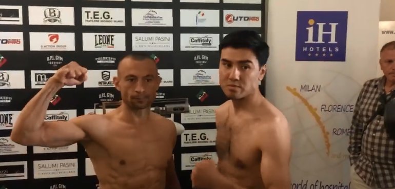 Weigh-in for Faroukh Kourbanov vs Devis Boschiero - EU super-featherweight title bout schedued for Today in Milan

boxebu.com