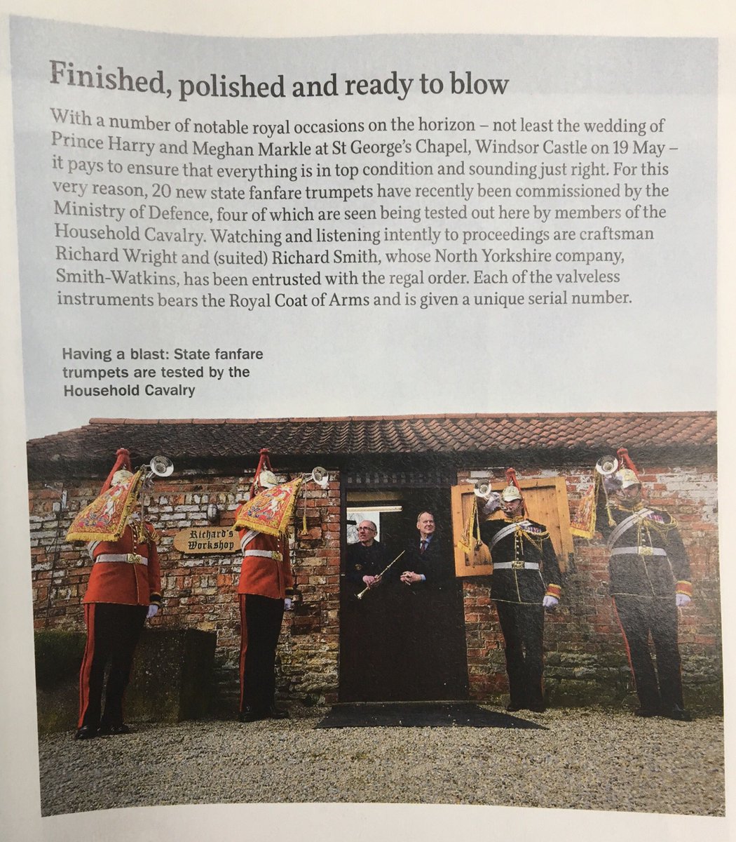 Hazzah! New herald trumpets for the #RoyalWedding. Best of luck to #HarryandMeghan! smithwatkins.com