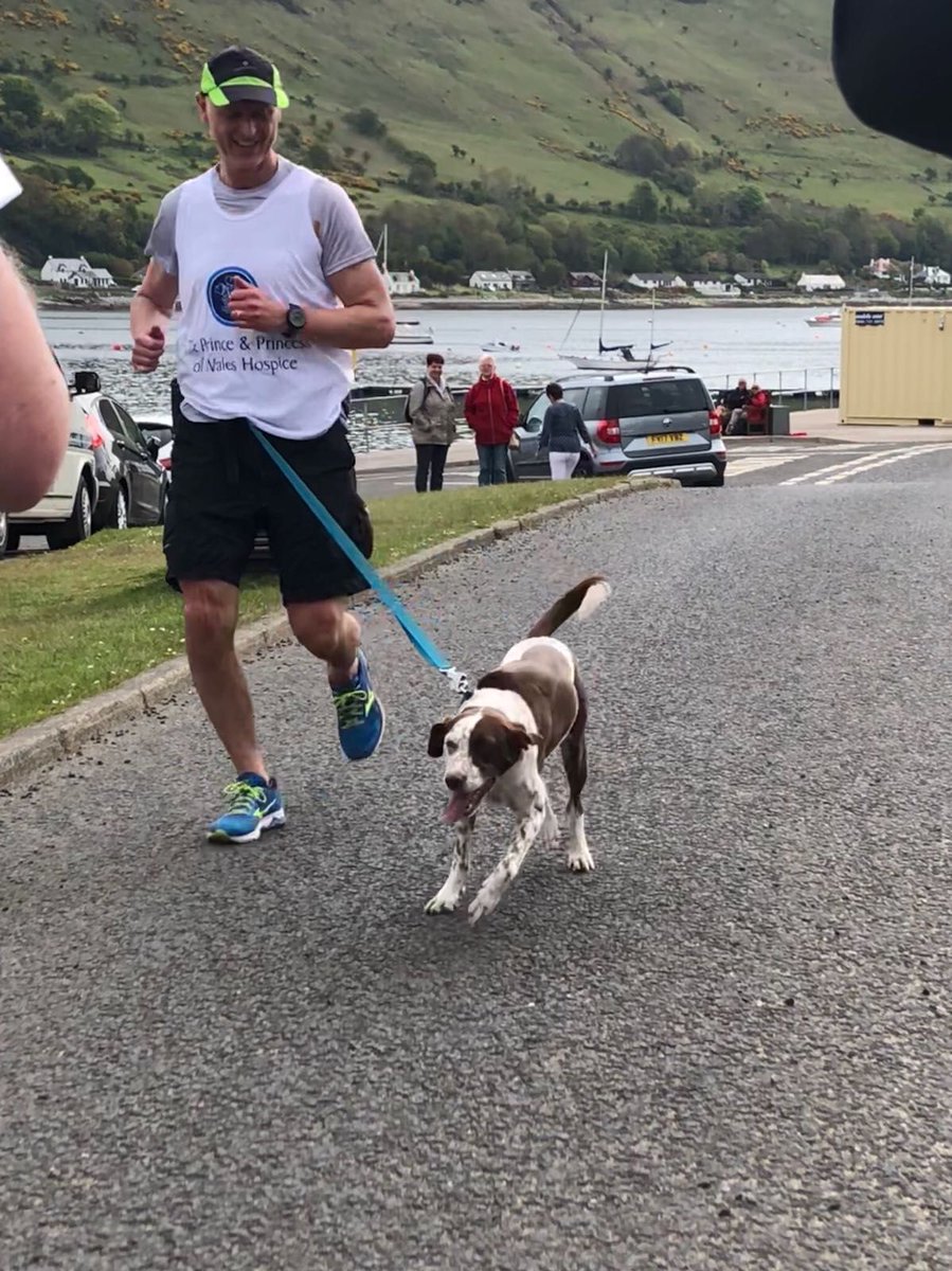 PPWHospice's tweet photo. Frank Gilroy, senior @HampdenSports physios Allan Kershaw, Neil Robertson and Frank’s Cy-Run team are off running the epic #FiveFerriesChallenge route, with 'Pepper' setting the pace!
It will also bring their #fundraising total for the #hospice to a phenomenal £125,000!!! https://t.co/L19fT2kNSv