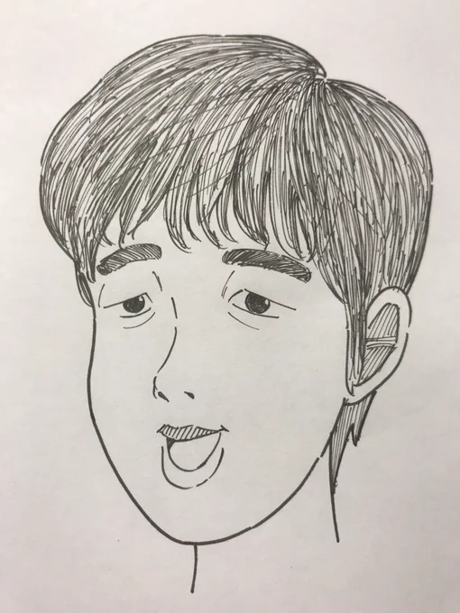 本日の藤井聡太。
#似顔絵
#藤井聡太
#佐世保太郎 