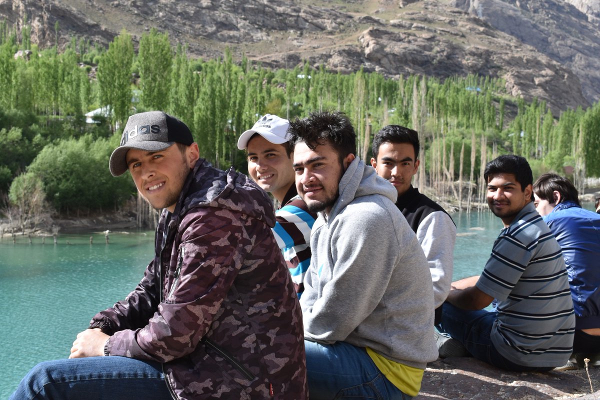 ucentralasia's tweet photo. #UCA students visited #Barsem village, which suffered from a mudflow in July 2015, and participated in an interactive workshop on #natural #disasters led by Markus Zimmermann, #Disaster #RiskReduction & #ClimateChange #Adaptation Advisor of NDR Consulting & #UniversityofBern https://t.co/iTq88cp3SP