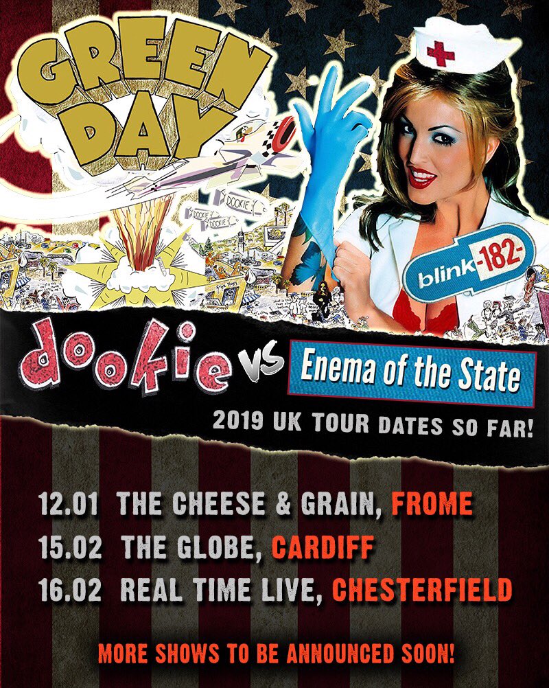 First three dates of next years album tour with <a href="/GreenHazeBand/">Green Haze</a> #crappypunkmock #theultimatemockshow
#dookienematour2019