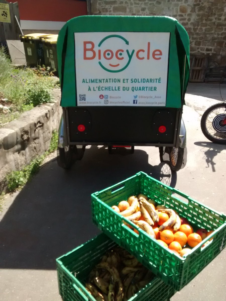 Biocycle_Asso's tweet photo. #CycloCollecte de la semaine dernière, pendant les #PontsDeMai qui n'ont pas arrêté la #TeamBiocycle de #collecter ! #FruitsEtLégumesInvendus #SousLeSoleil https://t.co/Nvv7Hv2nAm