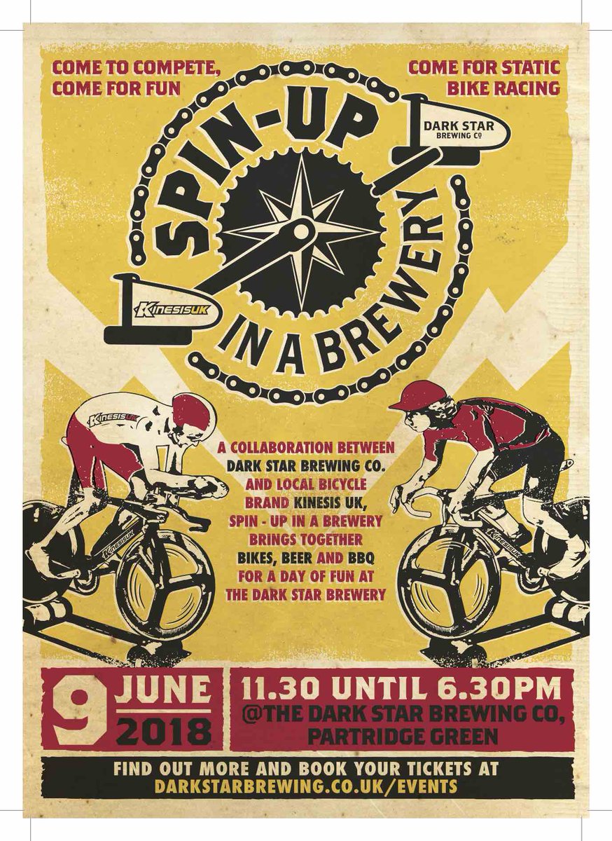 Like Cycling? Like Beer? You might like a bit of this: Spin Up in a Brewery. We've teamed-up with leading UK bike brand <a href="/KinesisBikes_UK/">Kinesis UK</a> to bring together this fun event in the brewery. Get your tickets now and whilst there are some left. darkstarbrewing.co.uk/events/spin-up…