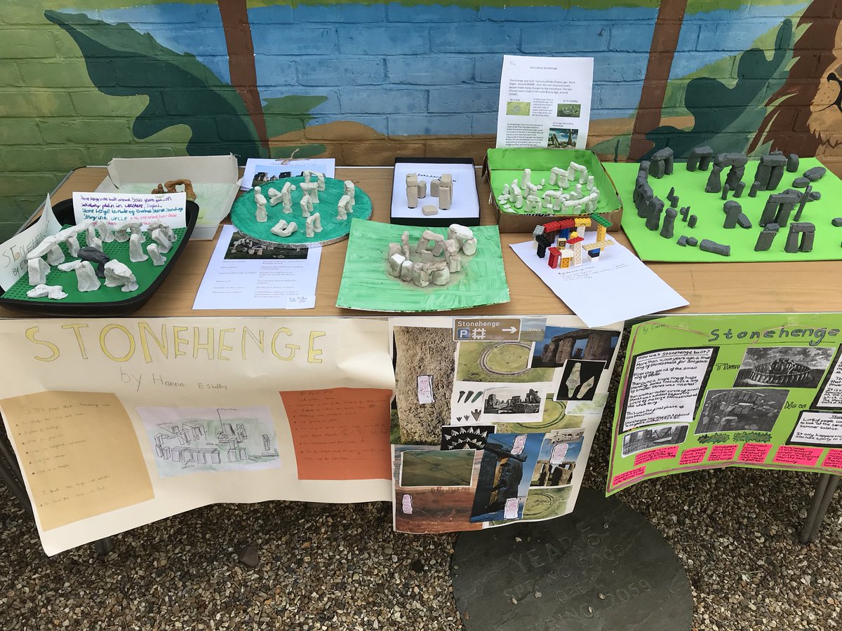 wallacefieldsjs's tweet image. Stonehenge exhibits out on display for Y3 assembly today - they’re amazing!