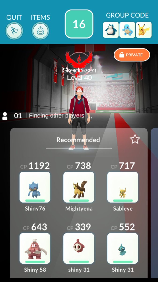 PokeNorge's tweet image. Duskull #funraid with just shiny mons #Pokemongo