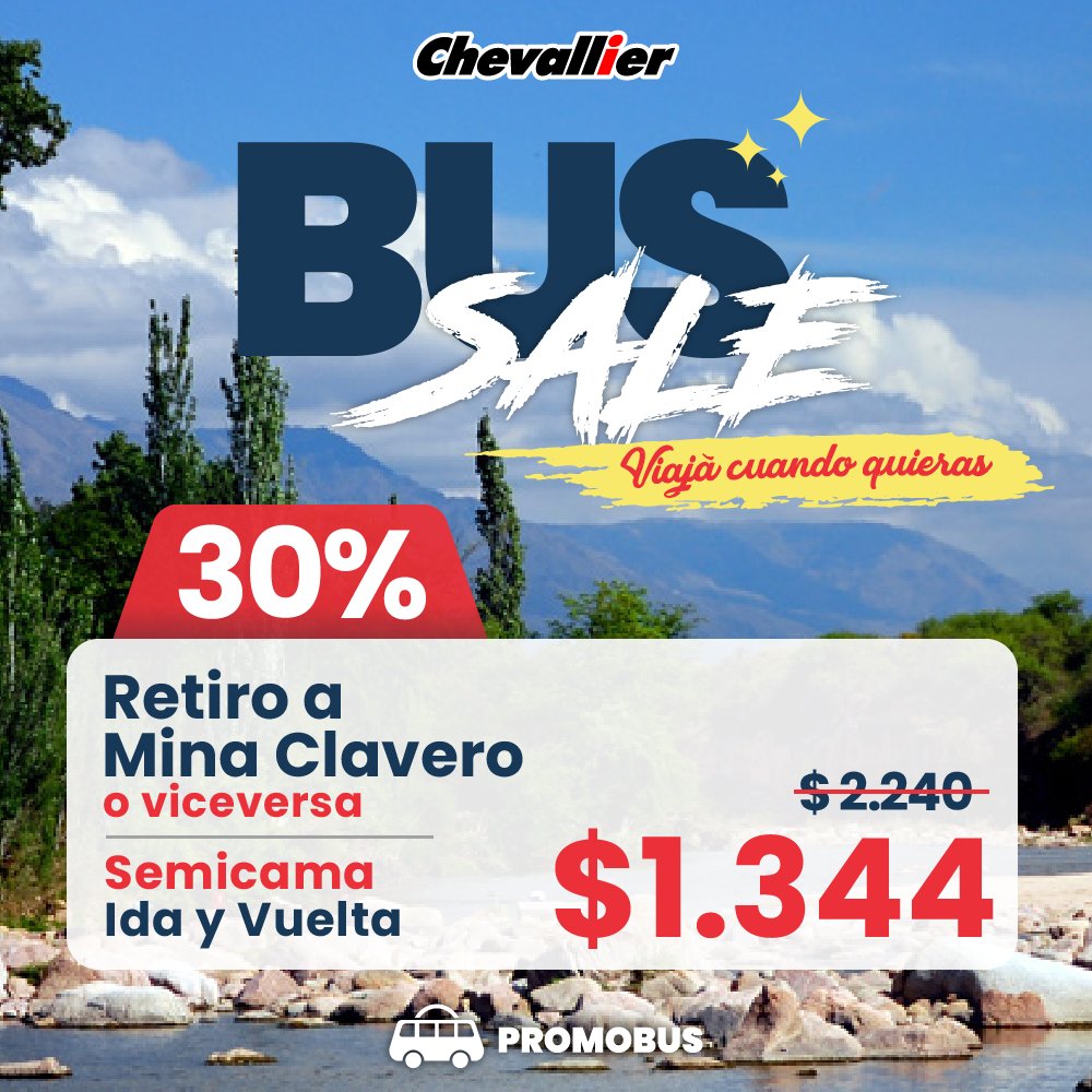 Nuevachevallier's tweet photo. En https://t.co/2zOfU0AW4e podés comprar tus pasajes hoy y viajar cuando quieras con #BusSale! 😄🎉🔝
Comprá en cuotas y conseguí hasta con 50% OFF! 🔥
Chevallier, #GenerandoEncuentros 🙌🏼🇦🇷 https://t.co/bYbXQDxsJl