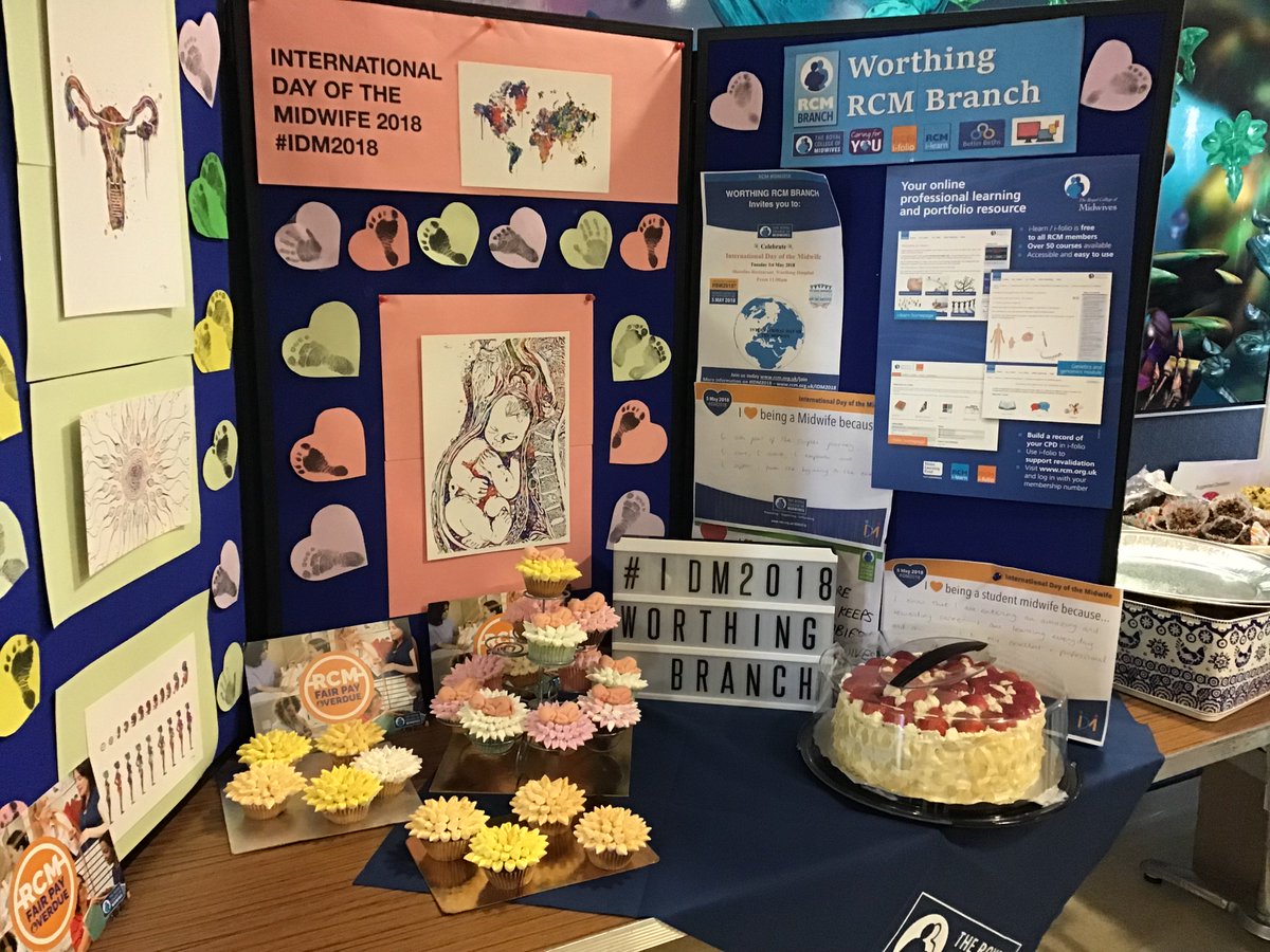 MidwivesRCM's tweet photo. Western Sussex Hospital NHS Foundation trust are the winner of Best Dressed Event for South East region! Congratulations - we loved the cupcakes! #IDM2018 #midwives https://t.co/owTuJpWqVy