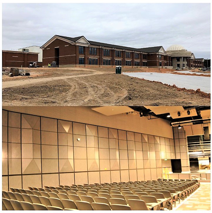 NexlabI's tweet photo. Remember this sneak peek of a high school in Alabama we mentioned months ago? Check out this auditorium! We are very proud of this outcome! Plastic laminate wall panels provided and installed by @NexlabI #DesignBuildServiceSupport https://t.co/4OkeTofuOZ