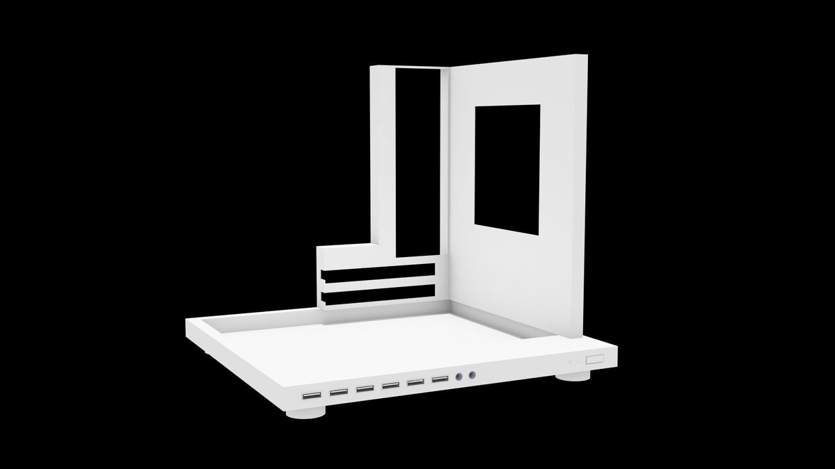 likely_studio's tweet image. I&apos;ve just found the case concept v2 (latest). This one had a fake floor where all the buttons and connectors were.

#design #case #casedesign #productdesign #render