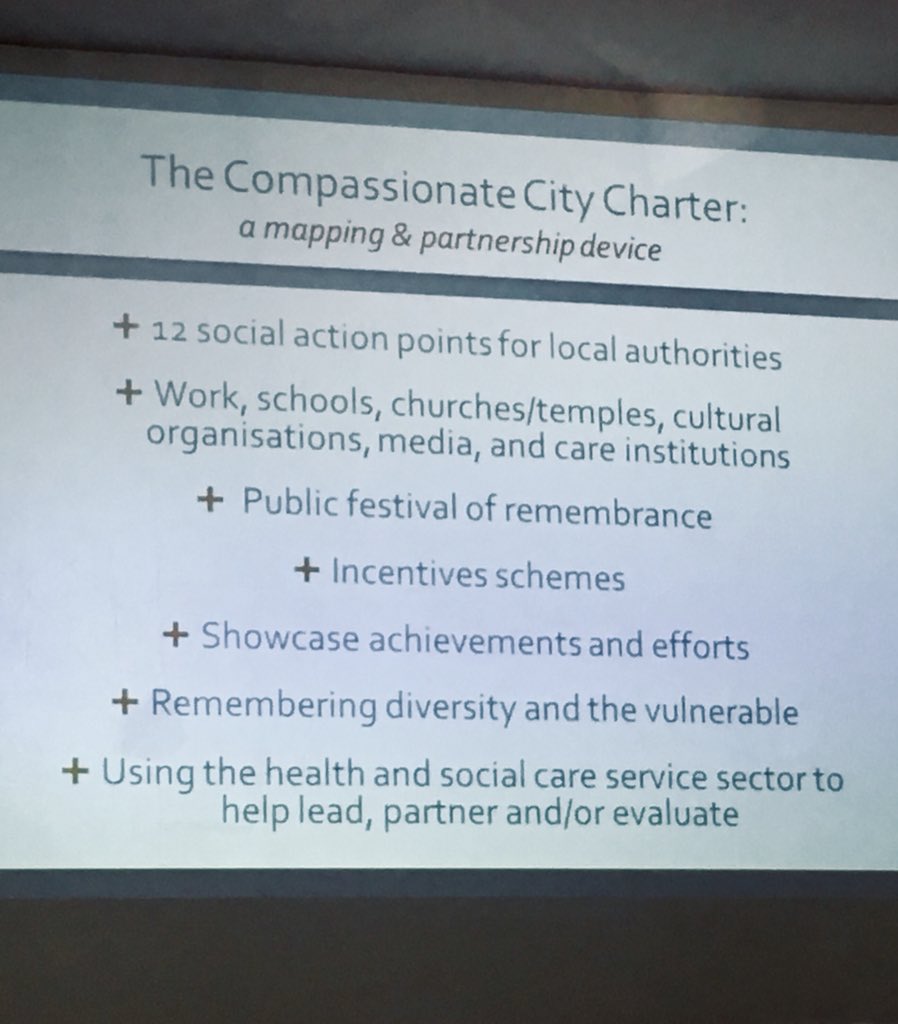 Inspiring to hear Prof Allan Kellehear talking about social ecology and the Compassionate City Charter #CompassionateCommunities <a href="/rcgp/">Royal College of General Practitioners</a>