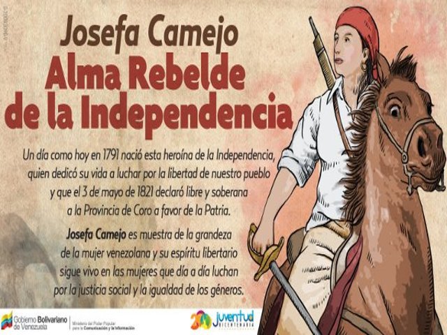 #TalDiaComoHoy #18M se conmemora el Natalicio de Josefa Camejo ow.ly/oGWg30jWZBb