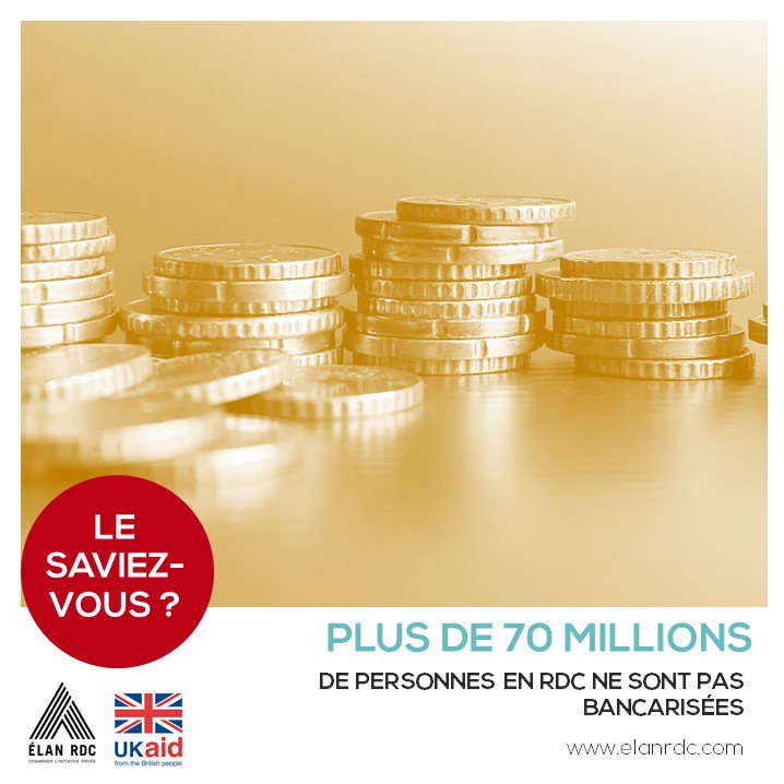 ELANRDC's tweet image. Comment résoudre ce problème?
ÉLAN RDC promeut l’inclusion financière au moyen de la technologie de la communication du mobile, à travers son assistance aux institutions de la microfinance, des banques et des opérateurs de téléphonie mobile
#BanqueaDistance #MobileMoney #RDC #DRC