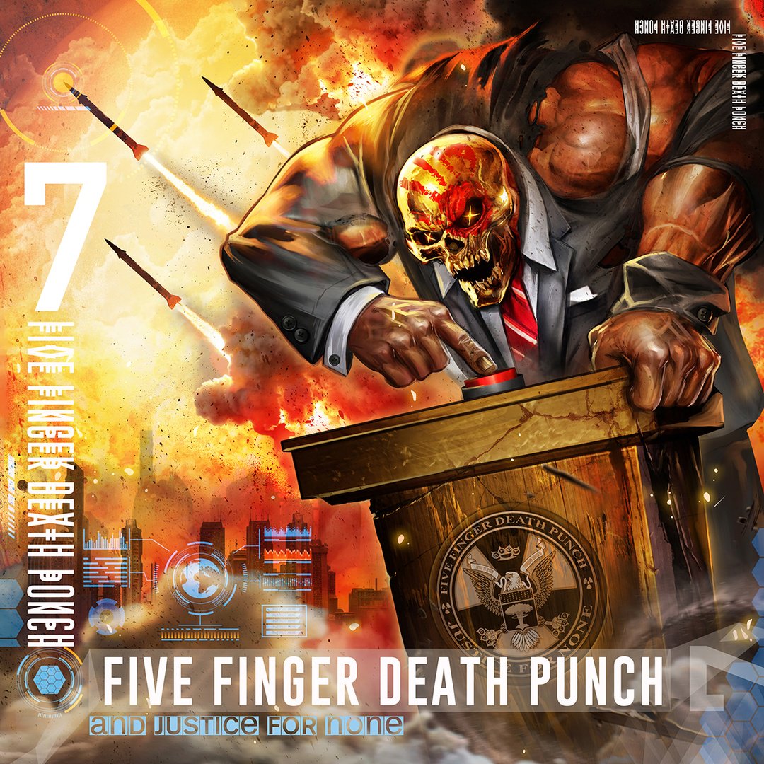 FFDP's tweet image. ‼️ Our new album #AndJusticeForNone is finally here ‼️ 

Purchase + streaming options available at fivefingerdeathpunch.com! 👊💥

More Info ➡️ bit.ly/5FDPAJFN