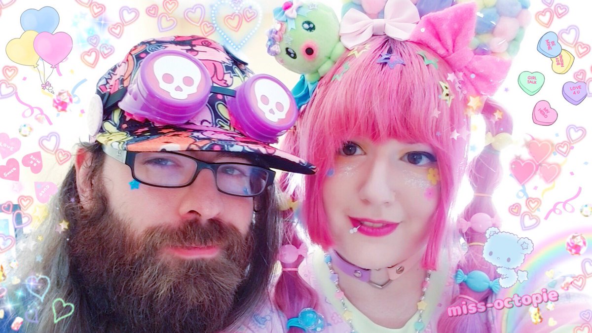 missoctopie's tweet photo. Huge thanks to my sweetheart @Meat4every1 for always being so supportive and helping me so much with my business this convention season! Love you! 💖💜💖💕 #kawaii #jfashion #love #cute #colorful #harajuku https://t.co/mSC0ulezK6
