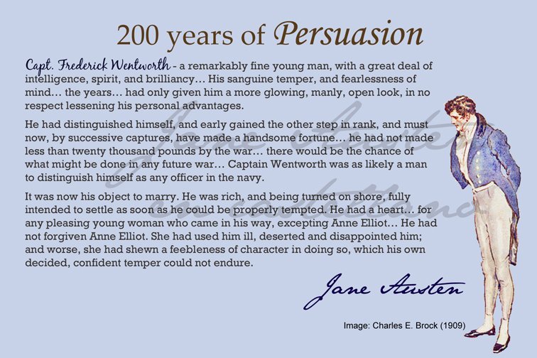 JAcastellano's tweet photo. #FridayAnne #JaneAusten #Persuasion #Persuasion200 #CharlesEBrock Finalmente entra en escena el capitán Frederick Wentworth: apuesto, rico, decidido y rencoroso. https://t.co/0czcR7JaAi https://t.co/y4LvE3Mef9